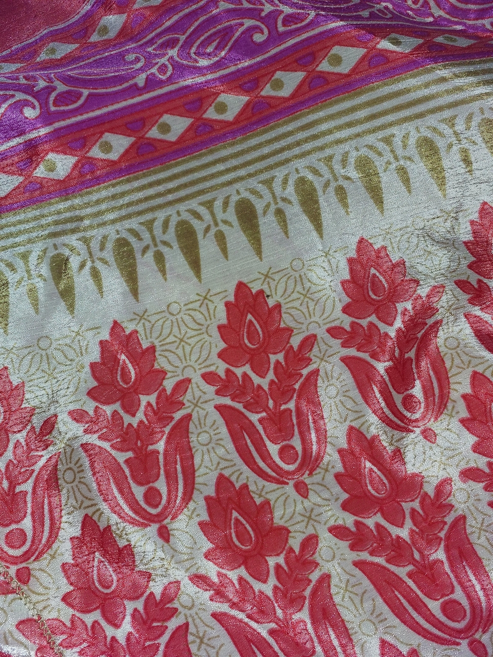 EARTHBOUND Vibrant Silk Printed Wrap-A-Round Layered Silk Skirt/Sarong - Picture 9 of 11
